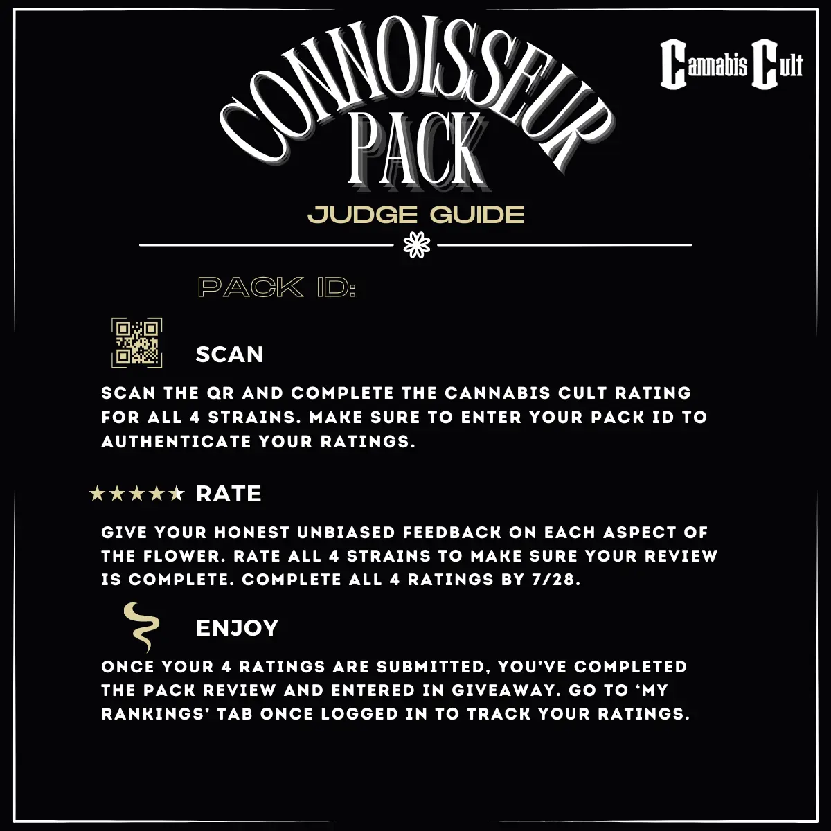 Connoisseur Flower pack is back in the month of July, 2024. Cast your vote for the upcoming bracket so we know where Connoisseur packs should be distributed for this and future releases.